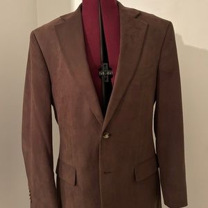 Nautica 40R brown faux suede sport coat